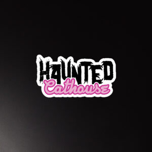 Haunted Cathouse Die-Cut Logo Magnet